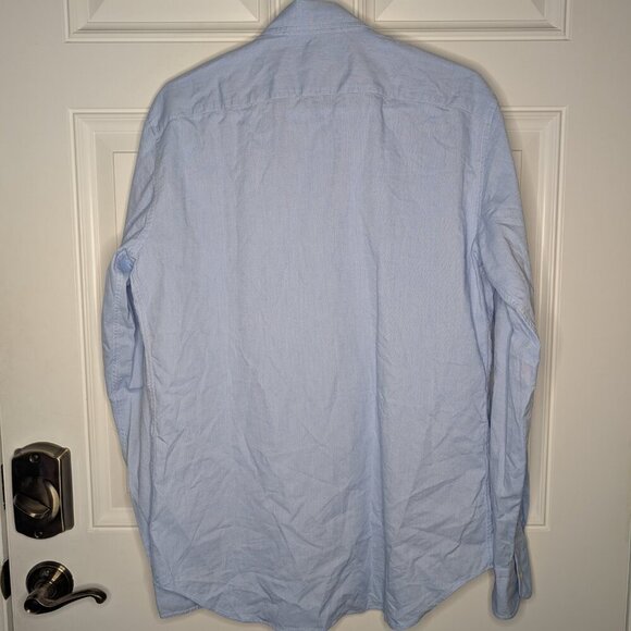 Ferrari Button Down Dress Shirt Men's Size Medium Blue Embroidered Logo - Picture 3 of 7